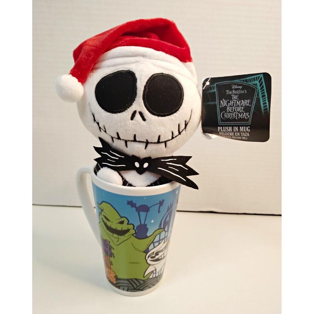 Disney The Nightmare Before Christmas Mug with Jack Skellington & Sally Plush